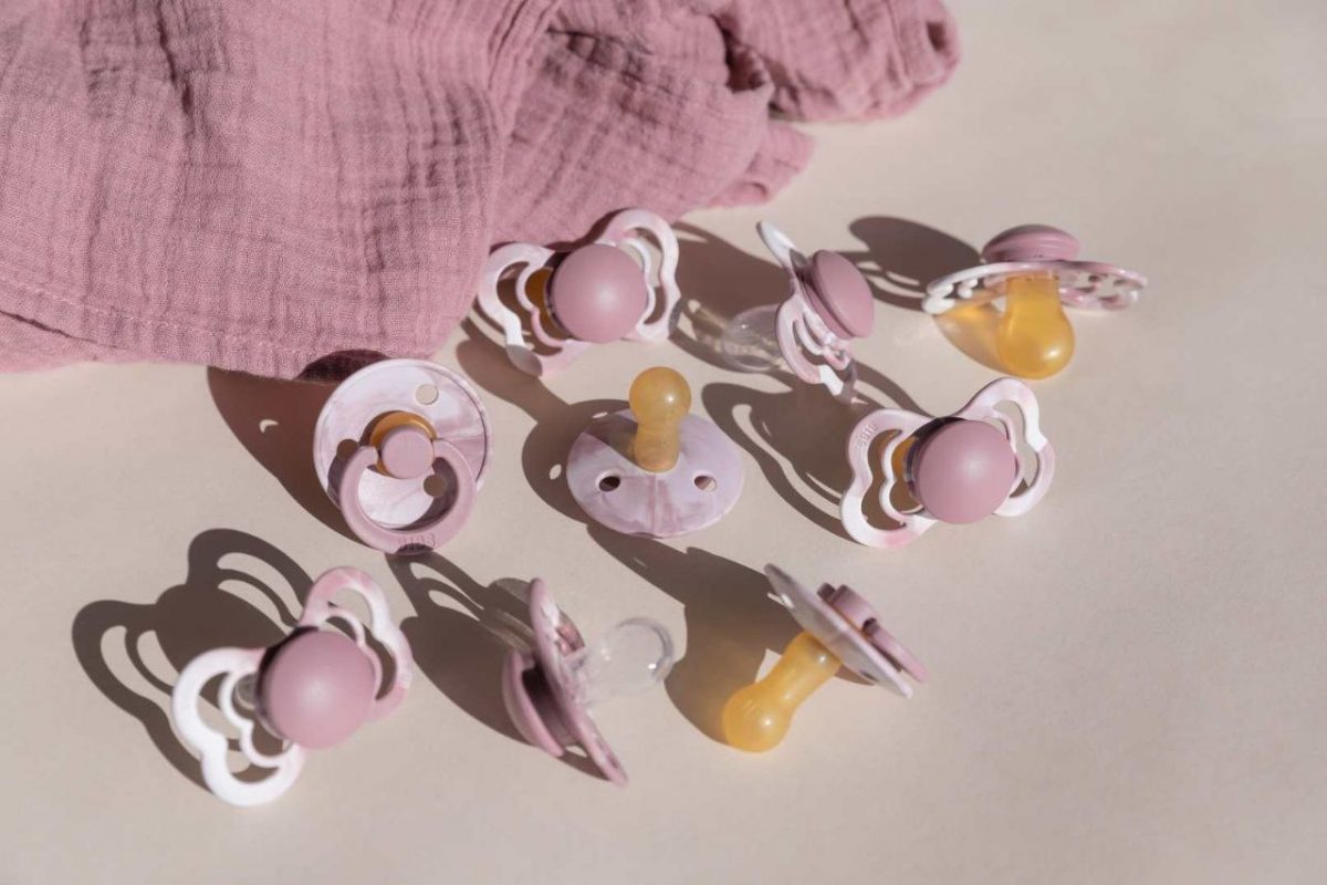 Соска пустушка BIBS De Lux Silicone Round (кругла) Tie Dye Heather