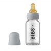 Скляна дитяча пляшечка BIBS Baby Glass Bottle повний комплект 110 мл - Cloud