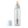 Скляна дитяча пляшечка BIBS Baby Glass Bottle повний комплект 225 мл - Baby Blue