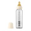 Скляна дитяча пляшечка BIBS Baby Glass Bottle повний комплект 225 мл - Ivory