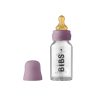 Скляна дитяча пляшечка BIBS Baby Glass Bottle повний комплект 110 мл - Mauve