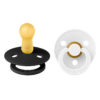 Соска пустушка BIBS Colour Latex Round (кругла) – Black/White (2 в упаковці) - 0-6 міс.