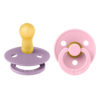 Соска пустушка BIBS Colour Latex Round (кругла) – Lavender/Baby Pink (2 в упаковці) - 6-18 міс.