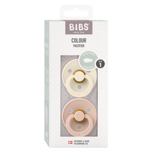 Соска пустушка BIBS Colour Latex Symmetrical (симетрична) – Ivory/Blush (2 в упаковці) - Зображення 2