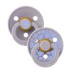 Пустушка Studio Colour Latex Round (кругла) Jasmine – Fossil Grey (2 в упаковці) - 0-6 міс.