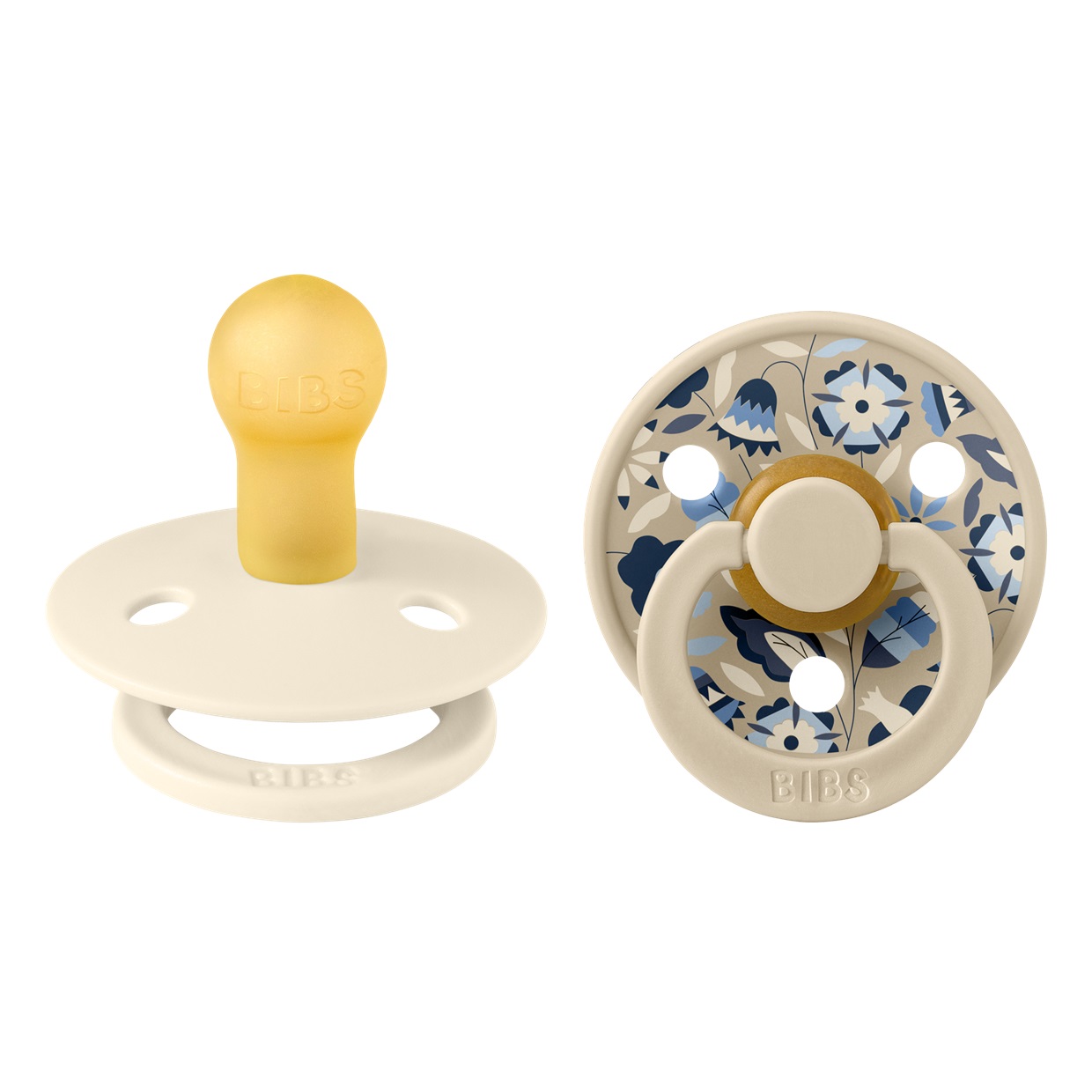 Пустушка BIBS x Liberty Colour Latex Round (кругла) Bobo – Ivory Mix (2 в упаковці) - Зображення 2