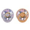 Пустушка BIBS x Liberty Colour Latex Round (кругла) June Blossom – Pumpkin Mix (2 в упаковці) - 0-6 міс.
