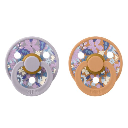 Пустушка BIBS x Liberty Colour Latex Round (кругла) June Blossom – Pumpkin Mix (2 в упаковці)