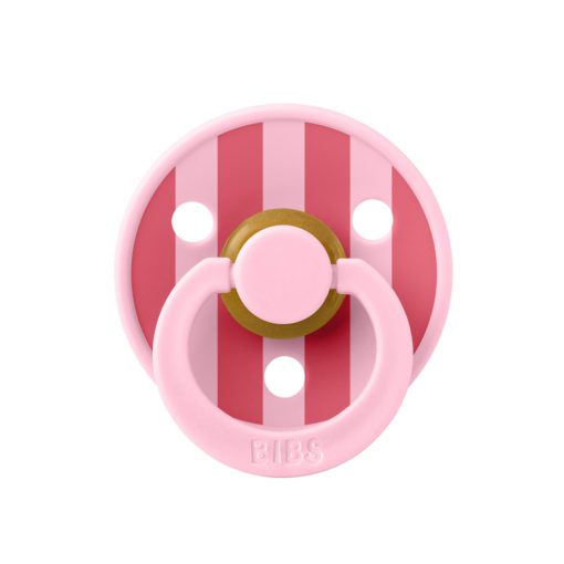 Пустушка Studio Colour Latex Round (кругла) Block –  Baby Pink / Coral