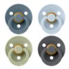 Соски пустушки BIBS Colour Latex Round (круглі) 4 PACK – Petrol/Sage/Baby Blue/Iron - 0-6 міс.