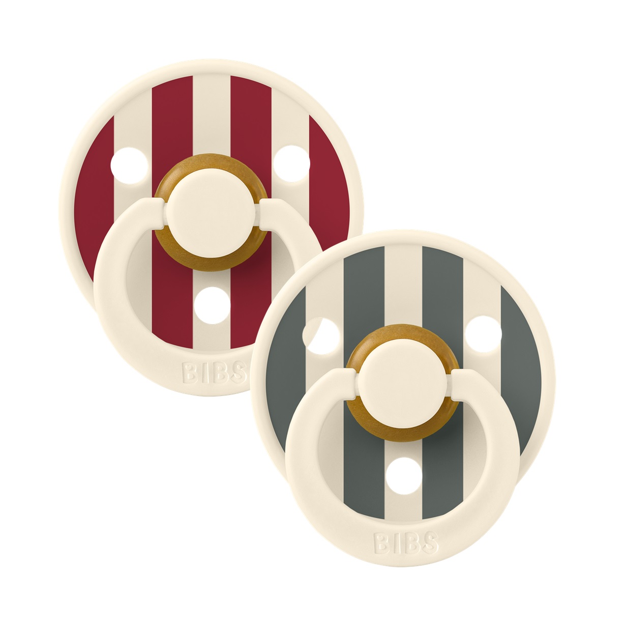 Пустушка Studio Colour Latex Round (кругла) Block –  Ruby Pine Mix (2 в упаковці)