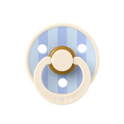 Пустушка Studio Colour Latex Round (кругла) Block – Ivory / Dusty Blue