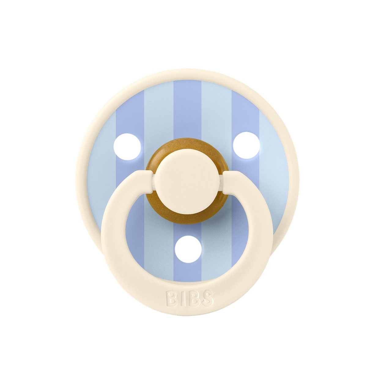 Пустушка Studio Colour Latex Round (кругла) Block – Ivory / Dusty Blue