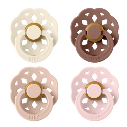 Соски пустушки BIBS Boheme Latex Round (круглі) 4 PACK – Ivory/Blush/Woodchuck/Blossom