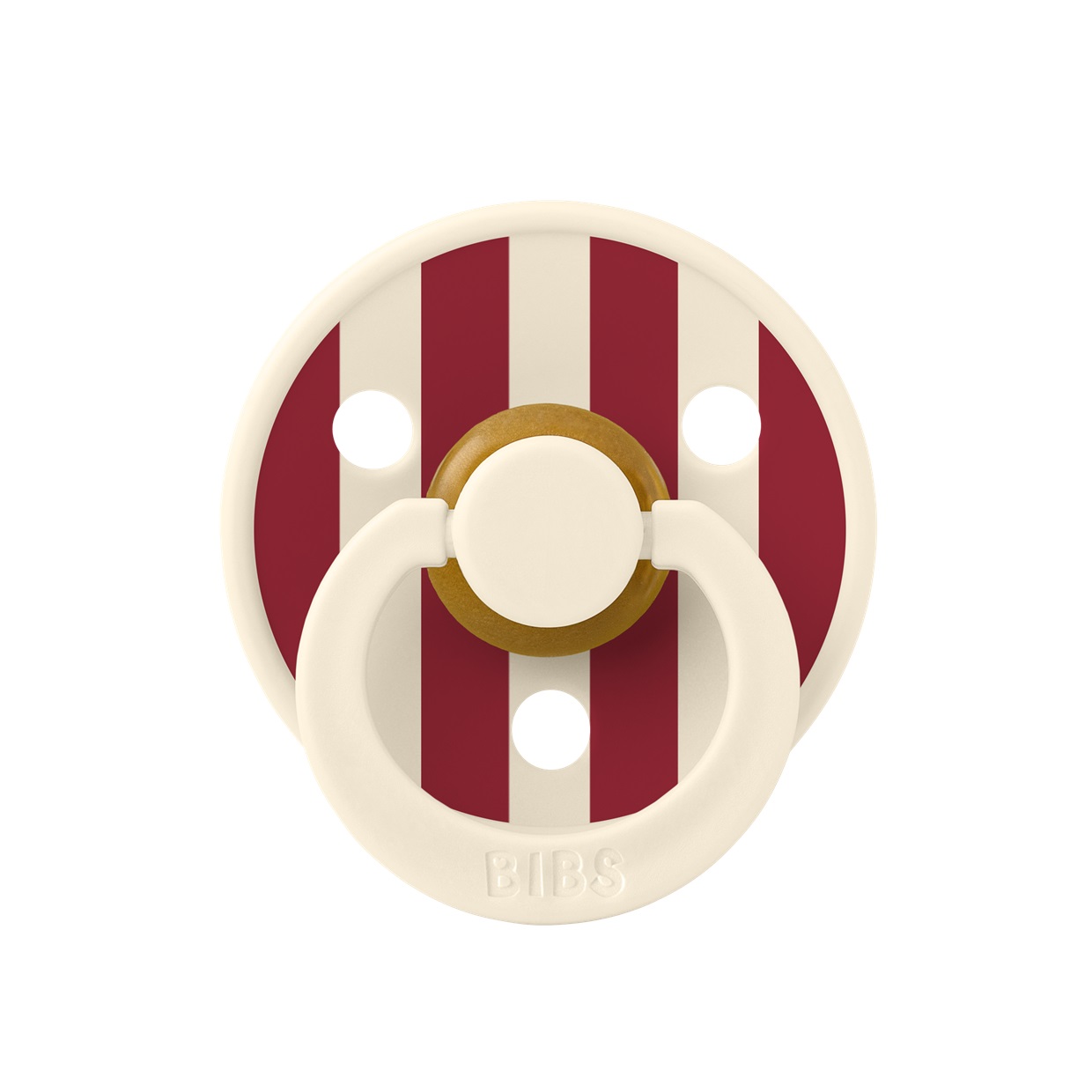 Пустушка Studio Colour Latex Round (кругла) Block – Ivory / Ruby