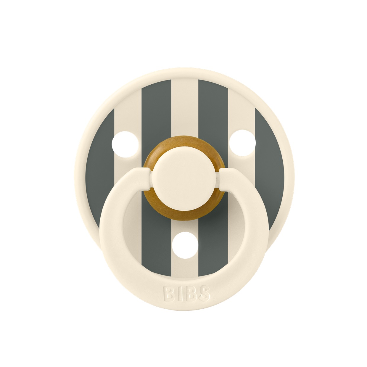 Пустушка Studio Colour Latex Round (кругла) Block – Ivory / Pine