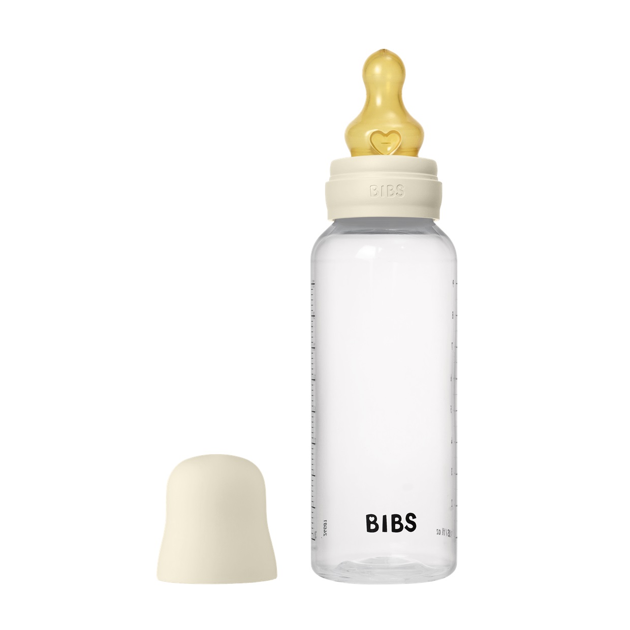 Дитяча пляшечка BIBS Baby Bottle Round Latex 270 мл Medium Flow (середній потік)