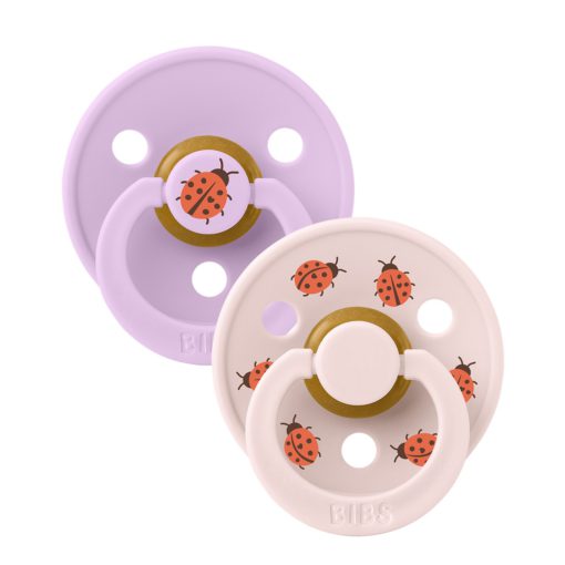 Пустушка Studio Colour 2 PACK Latex Round (кругла) Ladybug – Violet Sky Mix (2 в упаковці)