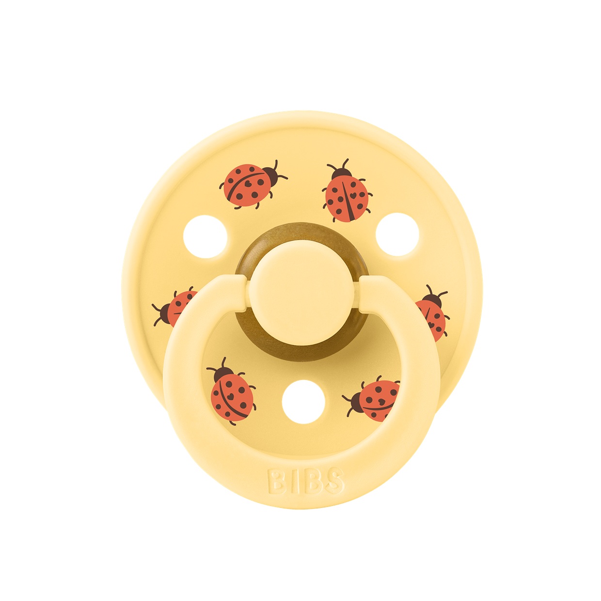 Пустушка Studio Colour Latex Round (кругла) Ladybug Friends – Pale Butter