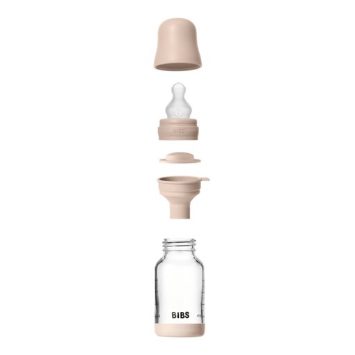 Скляна дитяча пляшечка BIBS Glass Baby Bottle Round Silicone 1 pack 120 мл Slow Flow - Зображення 3