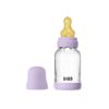 Скляна дитяча пляшечка BIBS Glass Boheme Baby Bottle Round Latex 1 pack 120 мл Slow Flow - Violet Sky