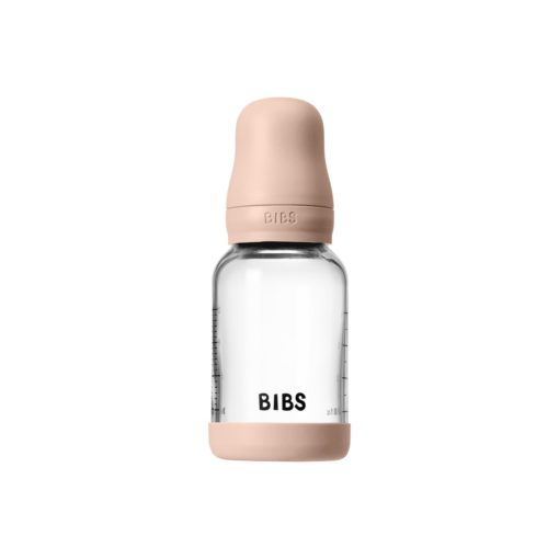 Скляна дитяча пляшечка BIBS Glass Baby Bottle Round Latex 1 pack 120 мл Slow Flow - Зображення 2