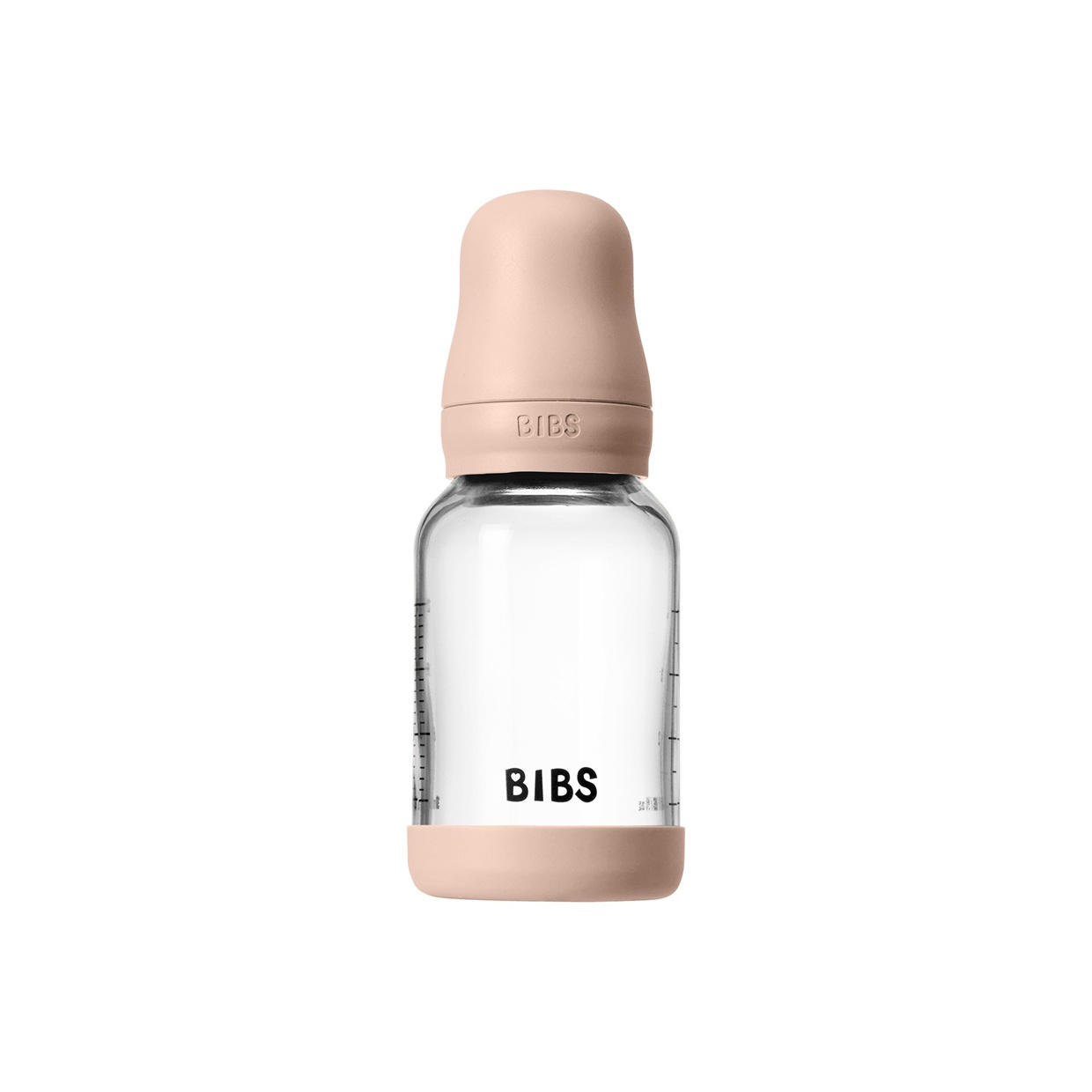 Скляна дитяча пляшечка BIBS Glass Baby Bottle Round Silicone 1 pack 120 мл Slow Flow - Зображення 2