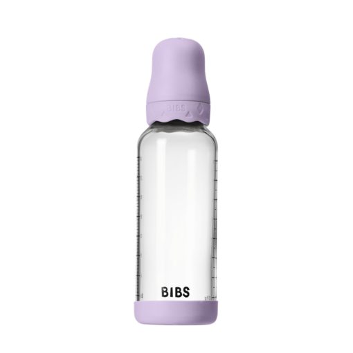 Скляна дитяча пляшечка BIBS Glass Boheme Baby Bottle Round Latex 1 pack 240 мл Medium Flow (середній потік) - Зображення 2