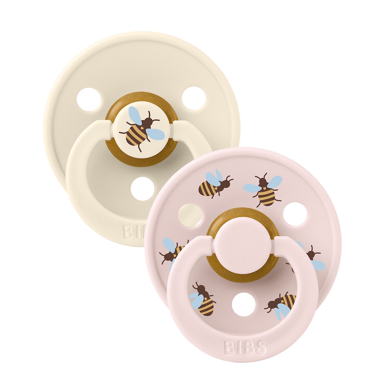 Пустушка Studio Colour 2 PACK Latex Round (кругла) Bumblebee – Ivory Mix (2 в упаковці)