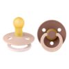 Пустушка Studio Colour 2 PACK Fusion Latex Round (кругла) – Blush Woodchuck mix (2 в упаковці) - 0-6 міс.