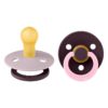 Пустушка Studio Colour 2 PACK Fusion Latex Round (кругла) – Dusky Lilac Plum mix (2 в упаковці) - 0-6 міс.