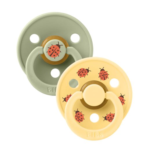 Пустушка Studio Colour 2 PACK Latex Round (кругла) Ladybug – Sage Mix (2 в упаковці)