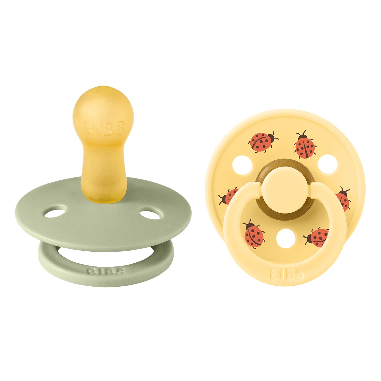 Пустушка Studio Colour 2 PACK Latex Round (кругла) Ladybug – Sage Mix (2 в упаковці) - Зображення 2