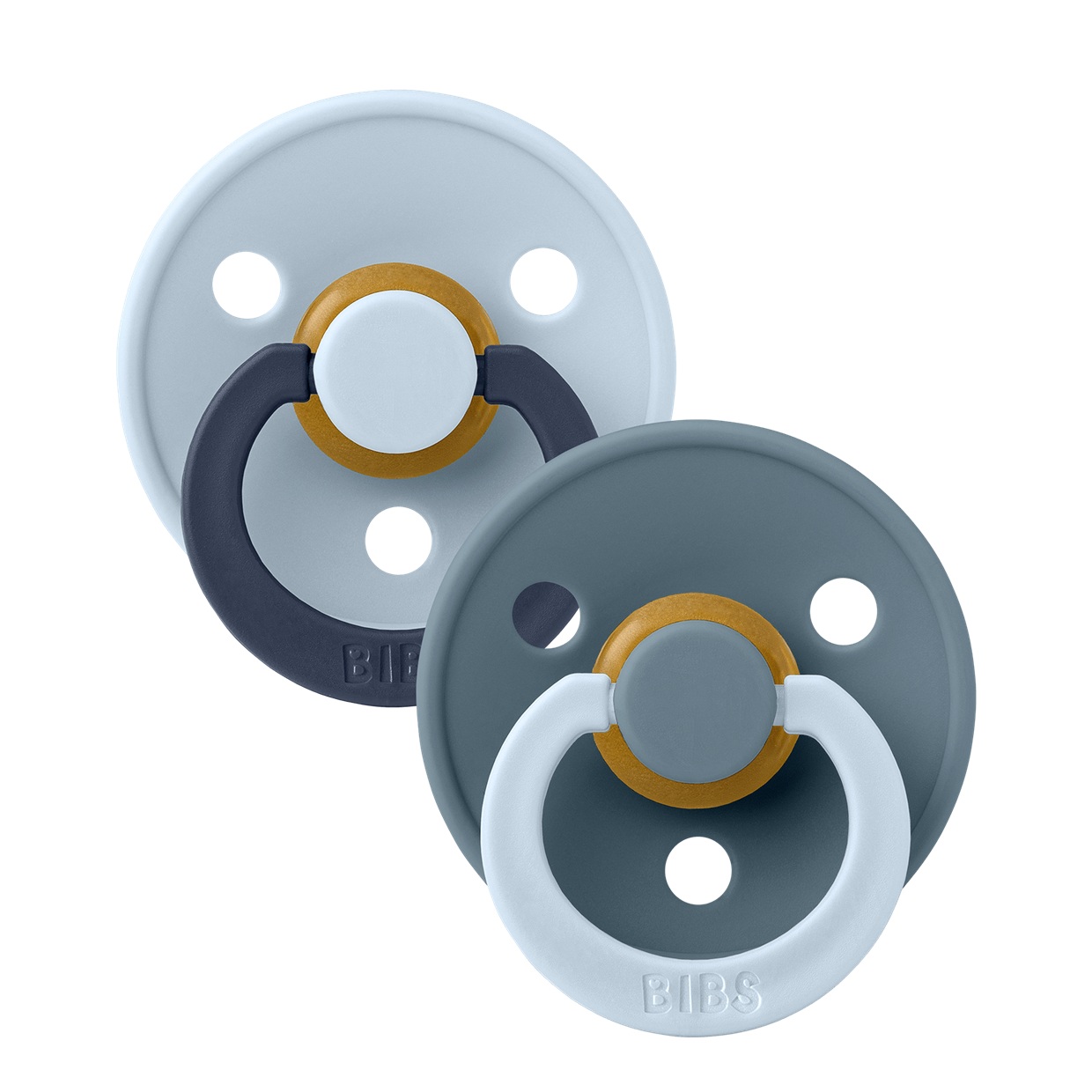 Пустушка Studio Colour 2 PACK Fusion Latex Round (кругла) – Baby Blue Petrol mix (2 в упаковці)