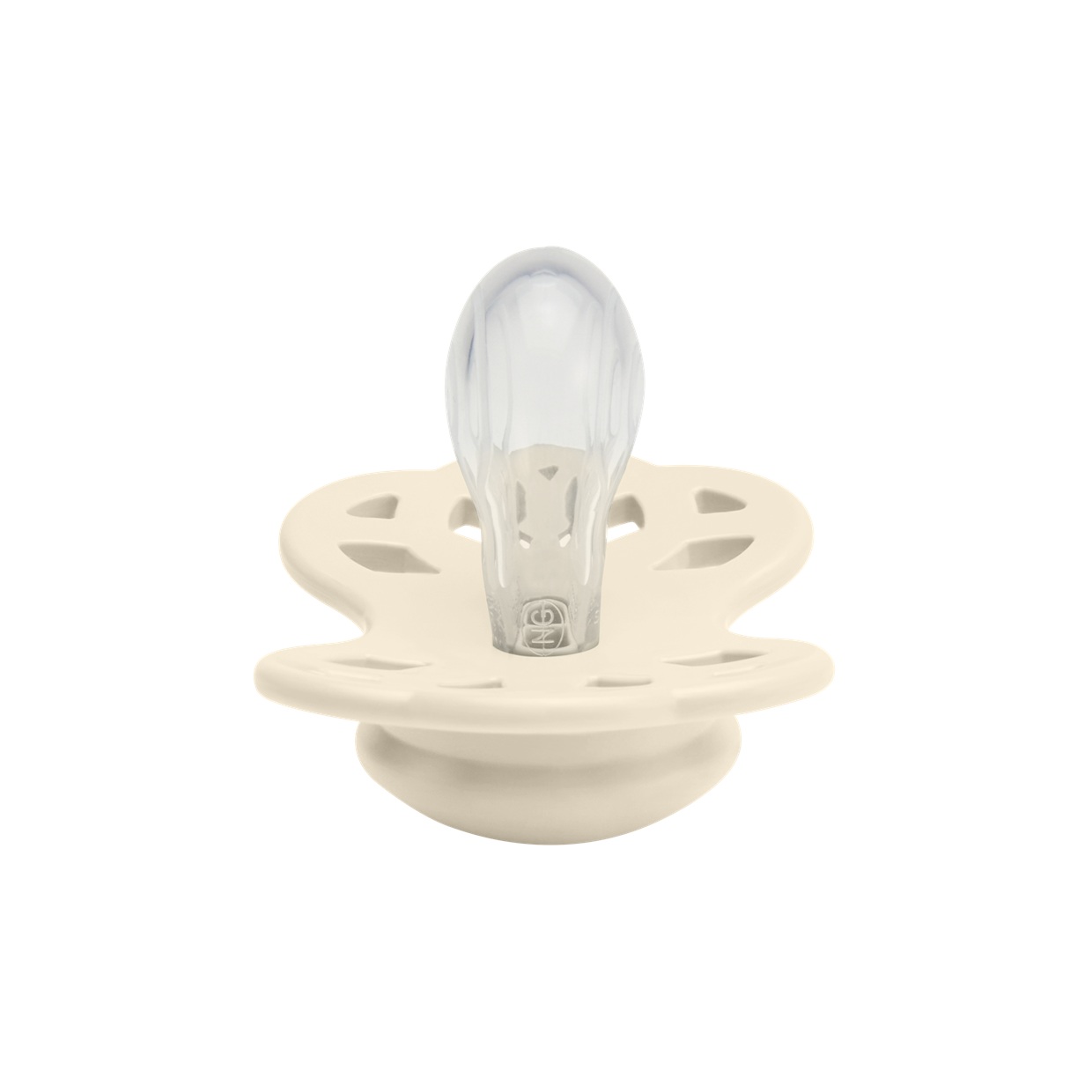 Соска пустушка BIBS Infinity Silicone Symmetrical (симетрична) – Ivory - 0-6 міс.