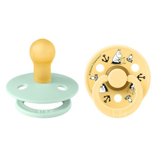 Пустушка Bibs x Moomin Colour Latex Round (кругла) Sailing – Nordic Mint mix (2 в упаковці) - Зображення 2