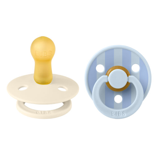 Пустушка Studio Colour Latex Round (кругла) Block –  Baby Blue Dusty Blue Mix (2 в упаковці) - Зображення 2