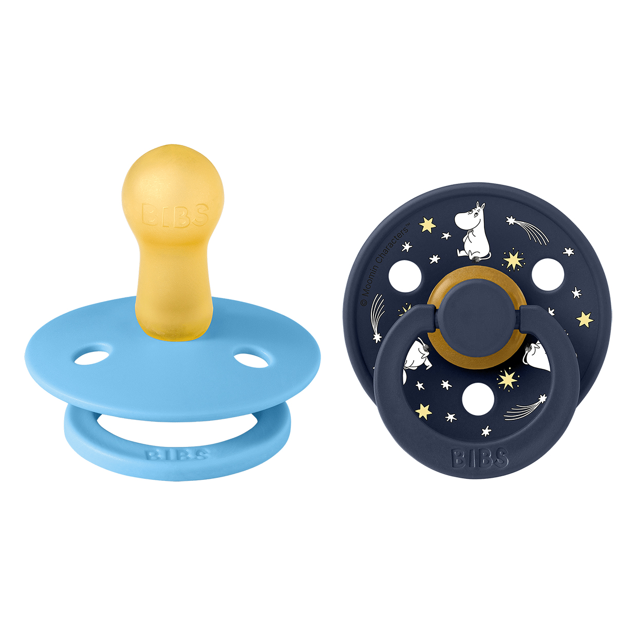Пустушка Bibs x Moomin Colour Latex Round (кругла) Good Night – Breeze mix (2 в упаковці) - Зображення 2