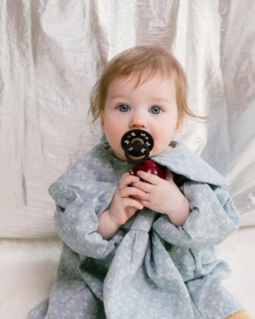Пустушка BIBS Pacifier Colour Holiday Bow Latex Round (кругла) – Plum Ivory - Зображення 4
