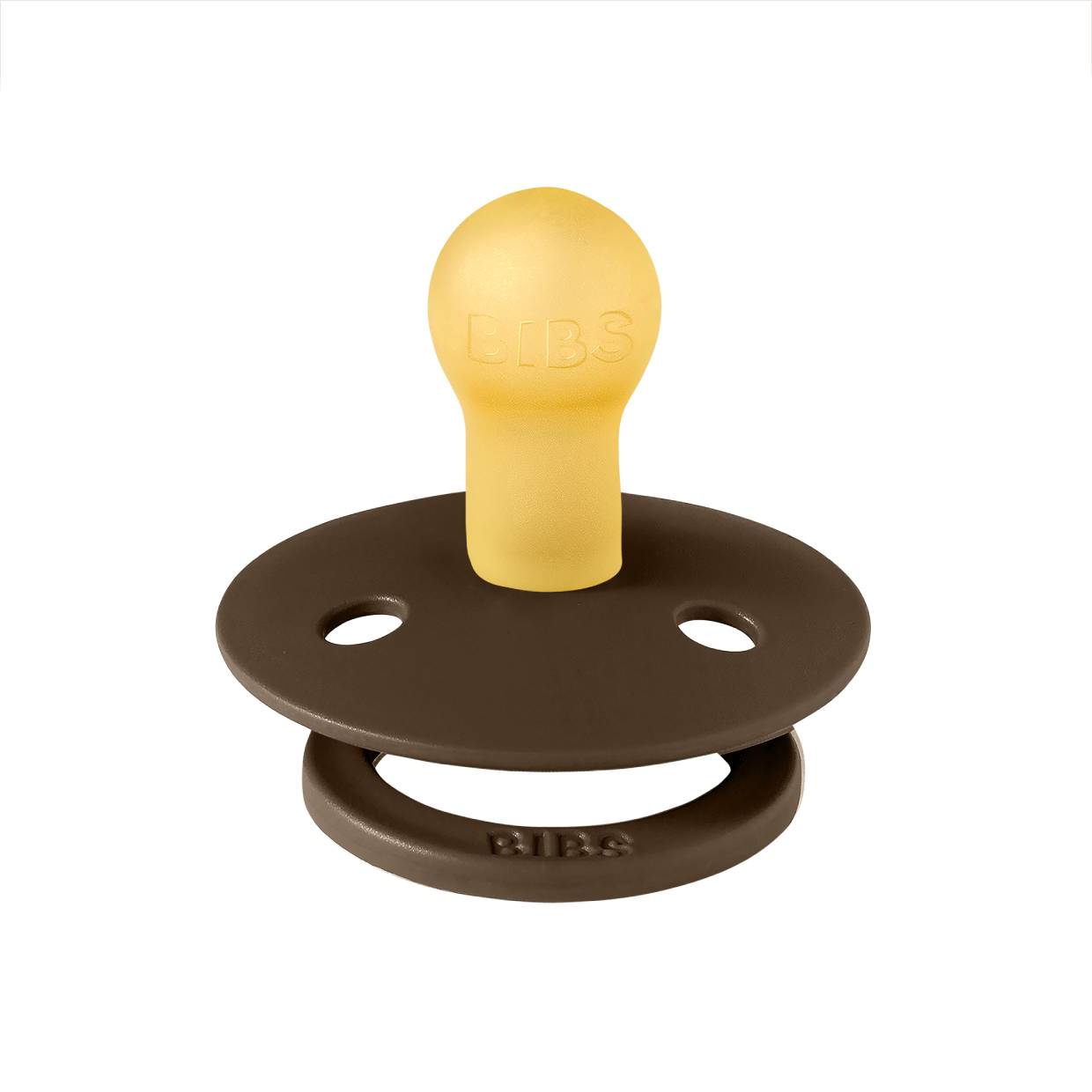 Пустушка BIBS Studio Colour Polka Big Latex Round (кругла) – Mocha / Baby Pink - Зображення 2