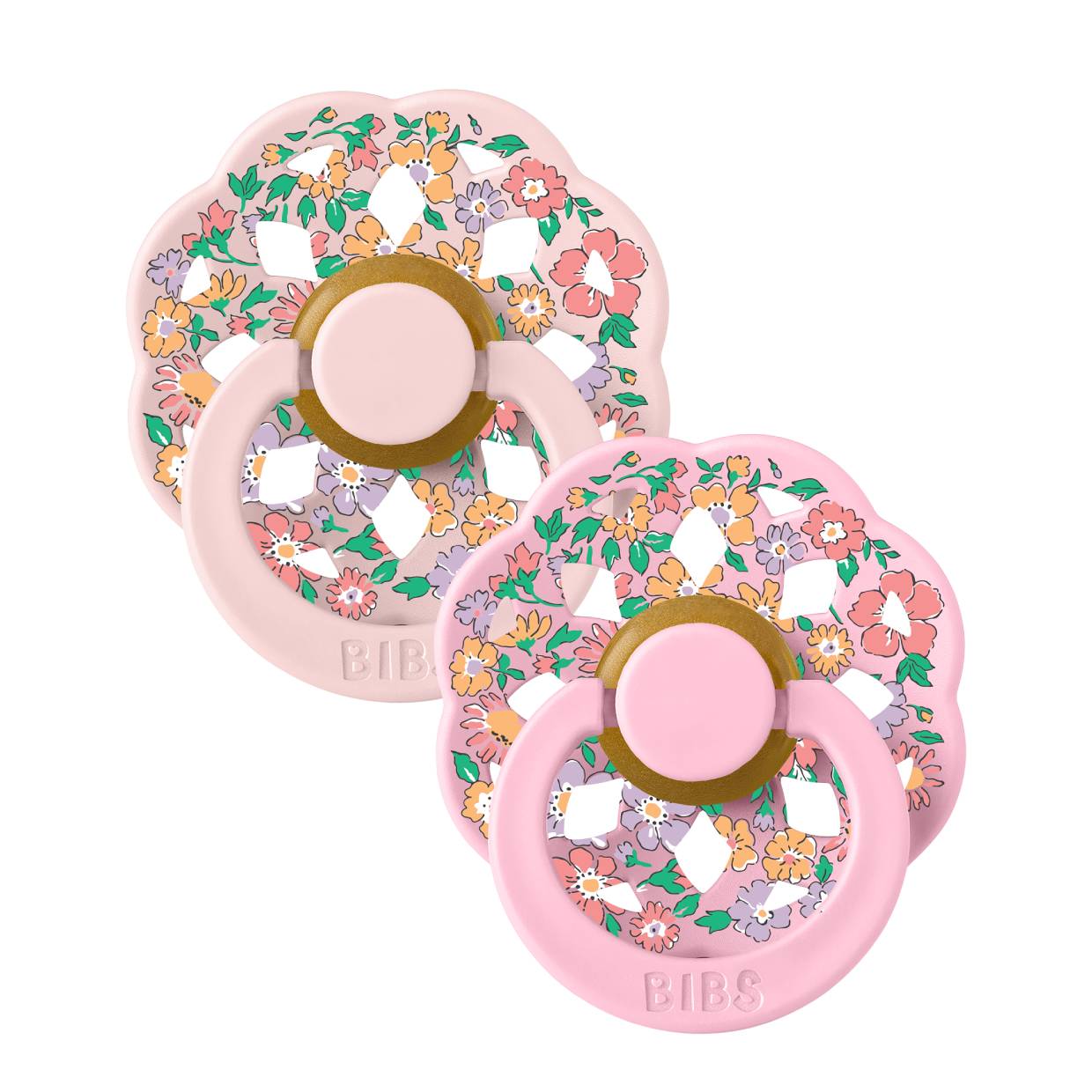 Пустушка BIBS x Liberty Boheme 2 PACK Oscar Meadow Latex Round (кругла) – Blossom Mix (2 в упаковці) - Зображення 3