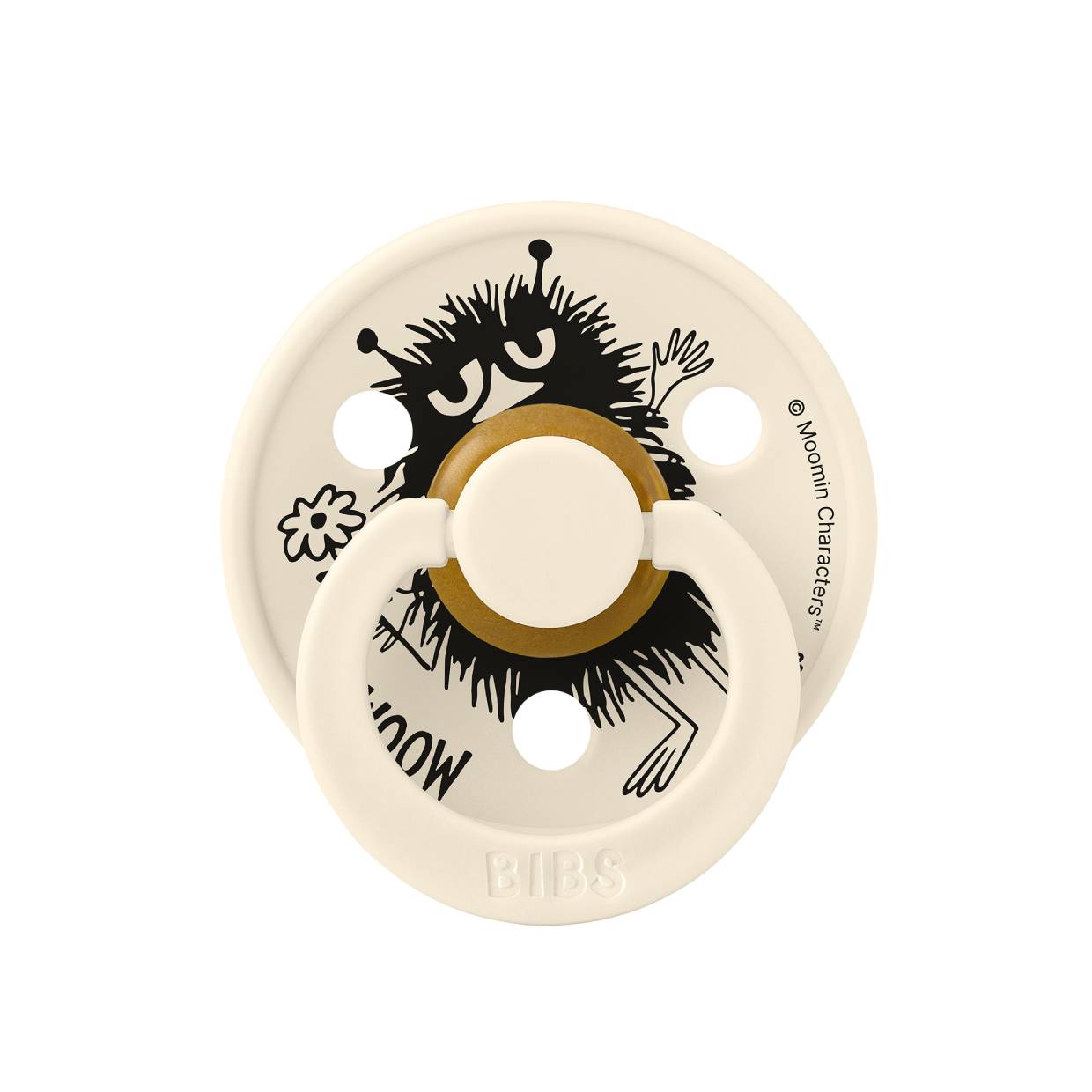 Пустушка BIBS x Moomins Colour Latex Round (кругла) Stinky – Ivory