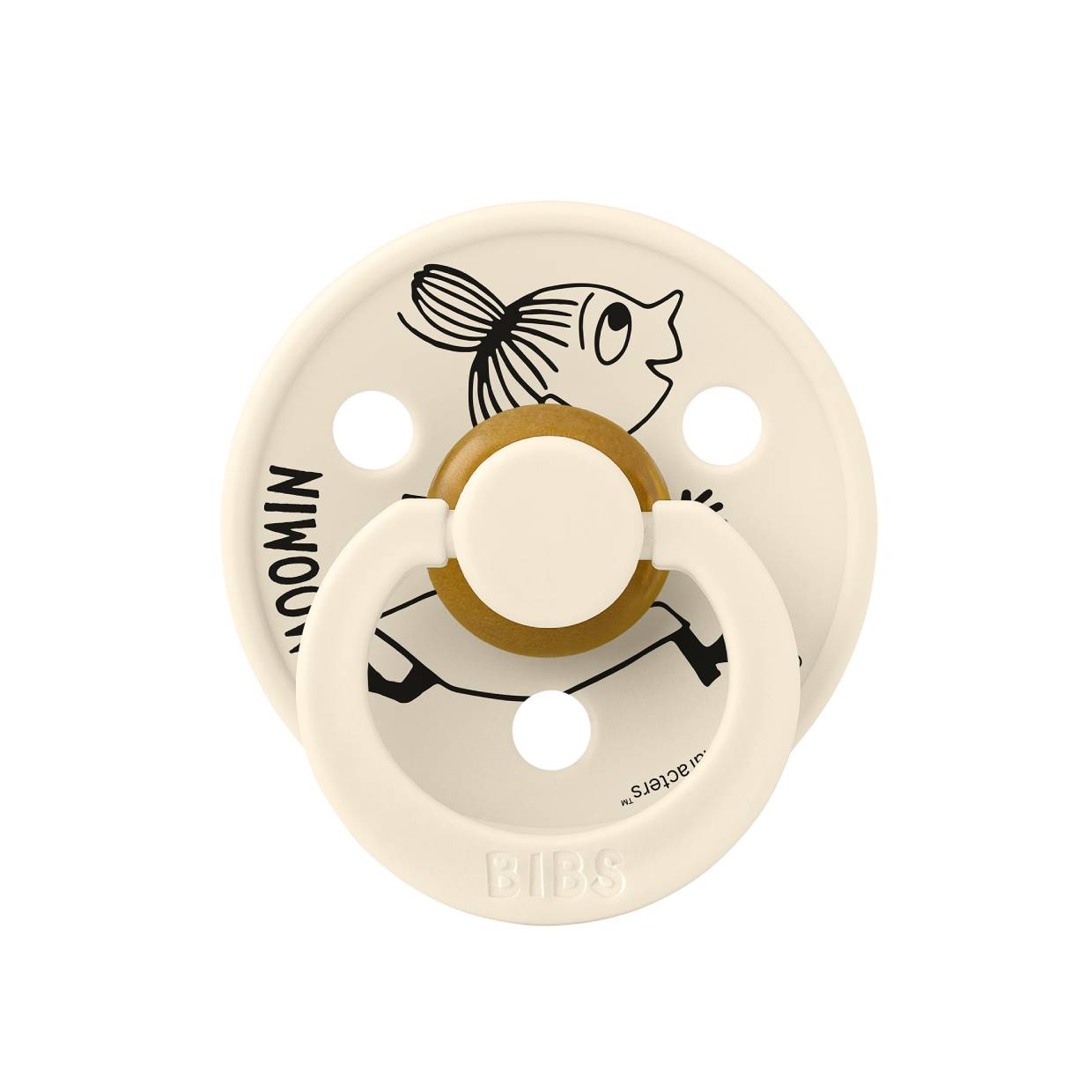 Пустушка BIBS x Moomins Colour Latex Round (кругла) Little My – Ivory