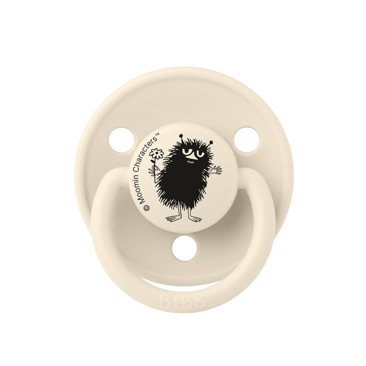 Соска пустушка BIBS x Moomins De Lux Silicone Round (кругла) Onesize Stinky – Ivory