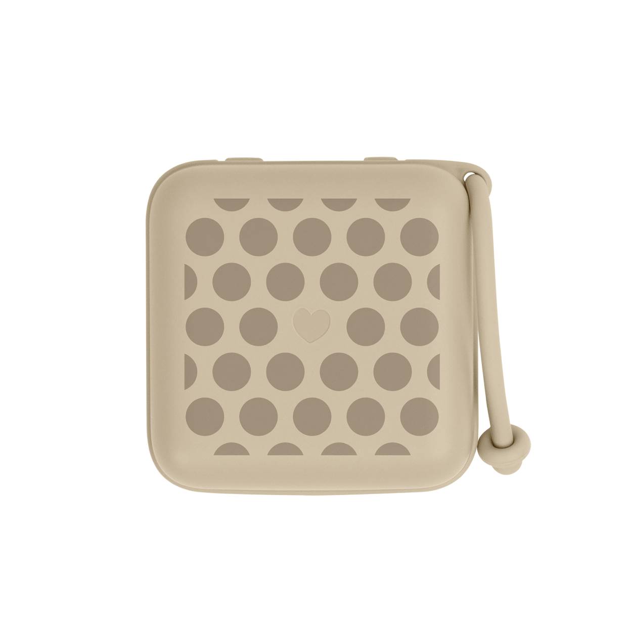Контейнер для пустушок BIBS Studio Pacifier Box Polka Mega – Vanilla / Dark Oak