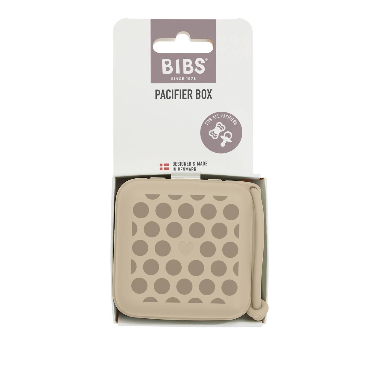 Контейнер для пустушок BIBS Studio Pacifier Box Polka Mega – Vanilla / Dark Oak - Зображення 2