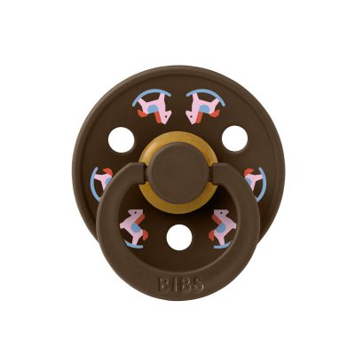 Пустушка BIBS Pacifier Colour Holiday Horse Latex Round (кругла) – Mocha