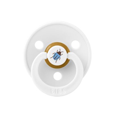 Пустушка Studio Colour Latex Round (кругла) Beetle Bulk – White