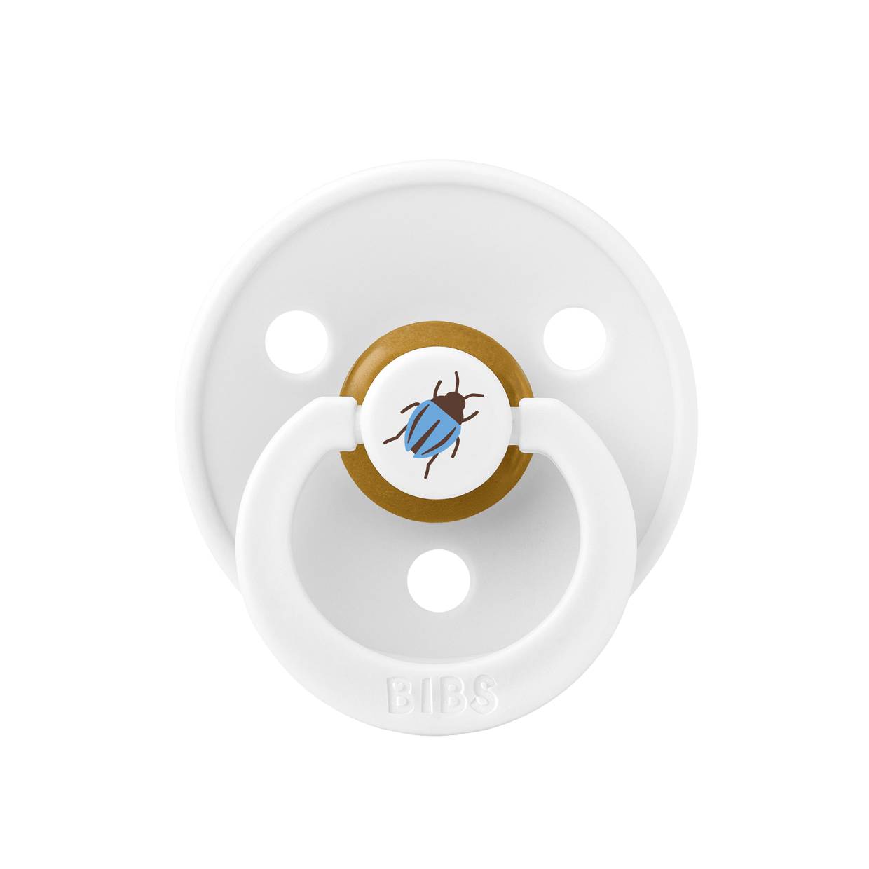 Пустушка Studio Colour Latex Round (кругла) Beetle Bulk – White