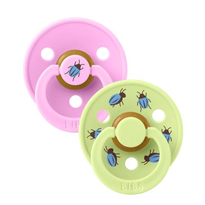 Пустушка BIBS Studio Colour 2 PACK Latex Round (кругла) Beetle – Round Ballet/Matcha (2 в упаковці)